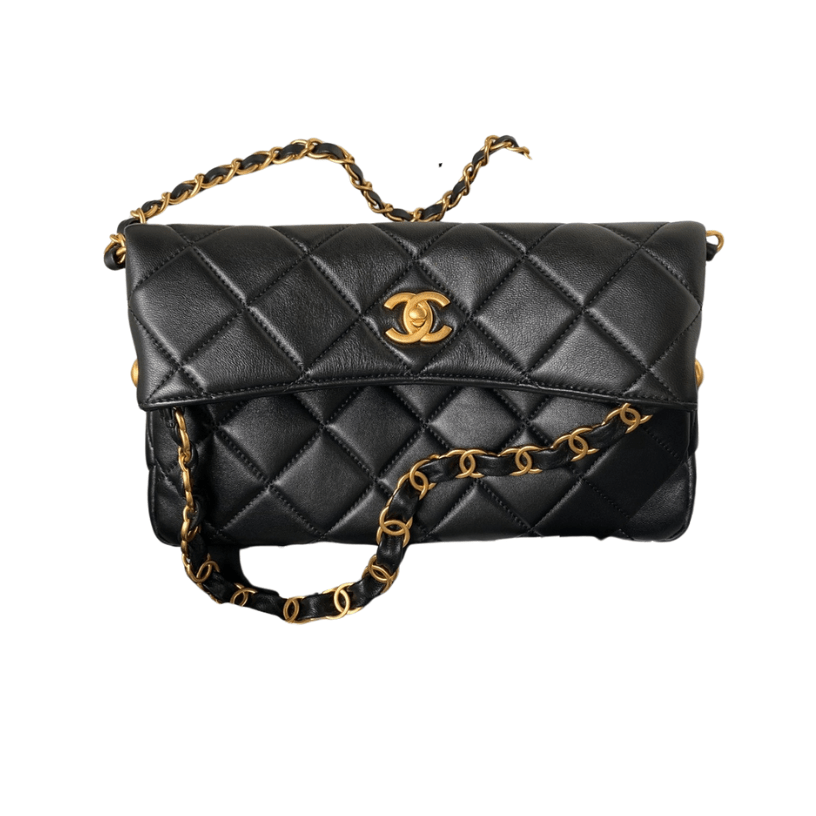 ＣＨＮＥＬ24P HOBO BAG BLACK