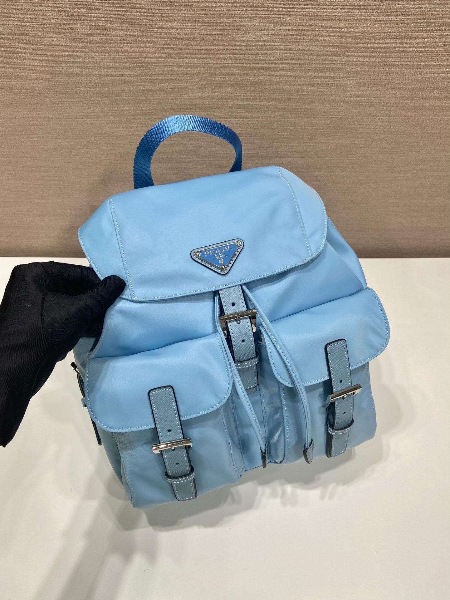 ＰＲＤＡ RE-NYLON BACKPACK LIGHT BLUE