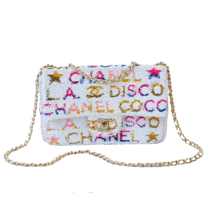 ＣＨＮＥＬSMALL FLAP BAG WITH THE WORDS