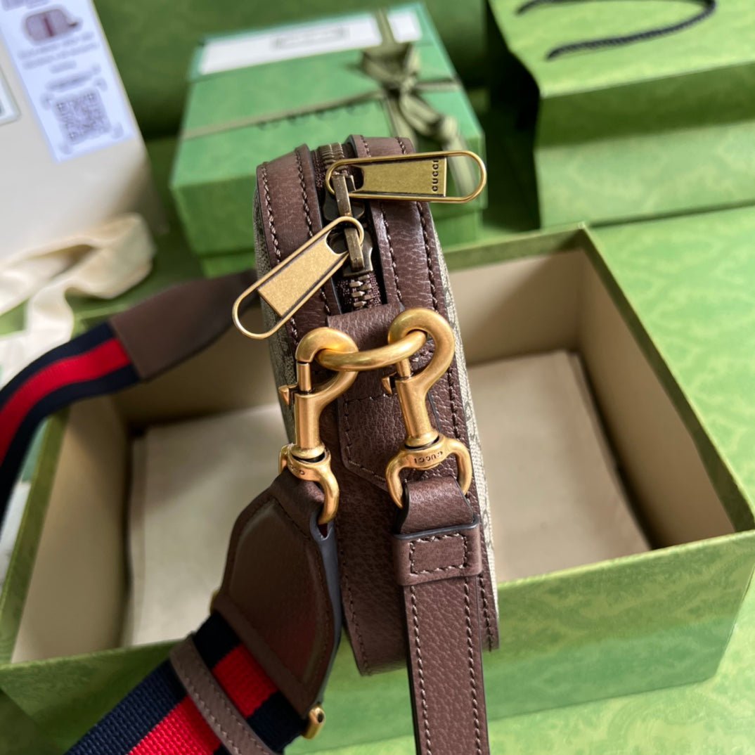 ＧＣＣＩOPHIDIA SMALL CROSSBODY BAG BIEGE-BROWN