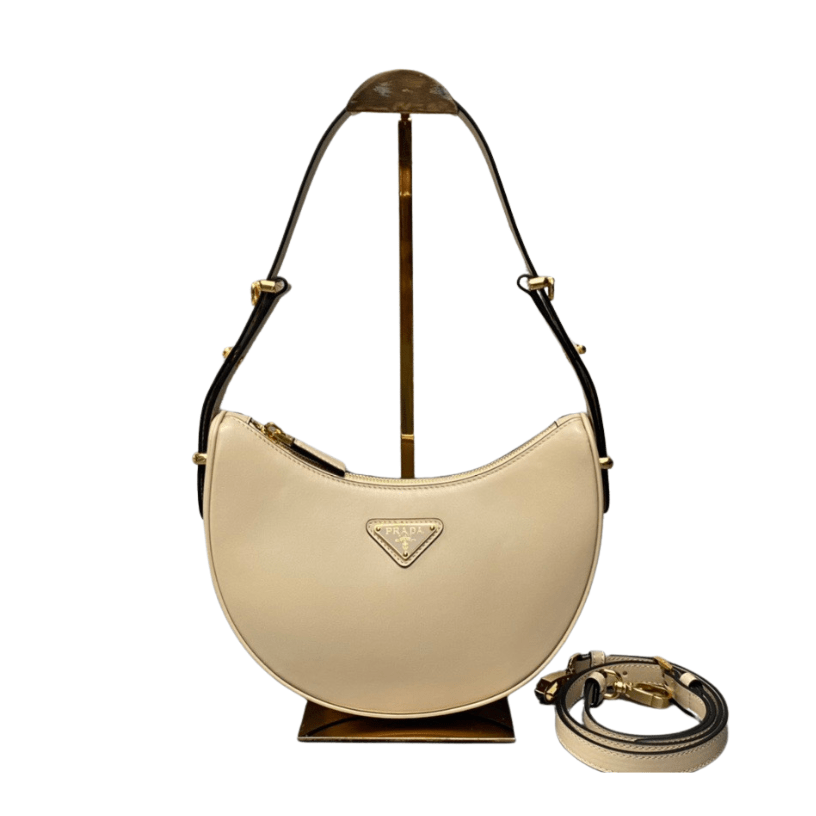 ＰＲＤＡ ARQUÉ SMALL LEATHER SHOULDER BAG VANILLA