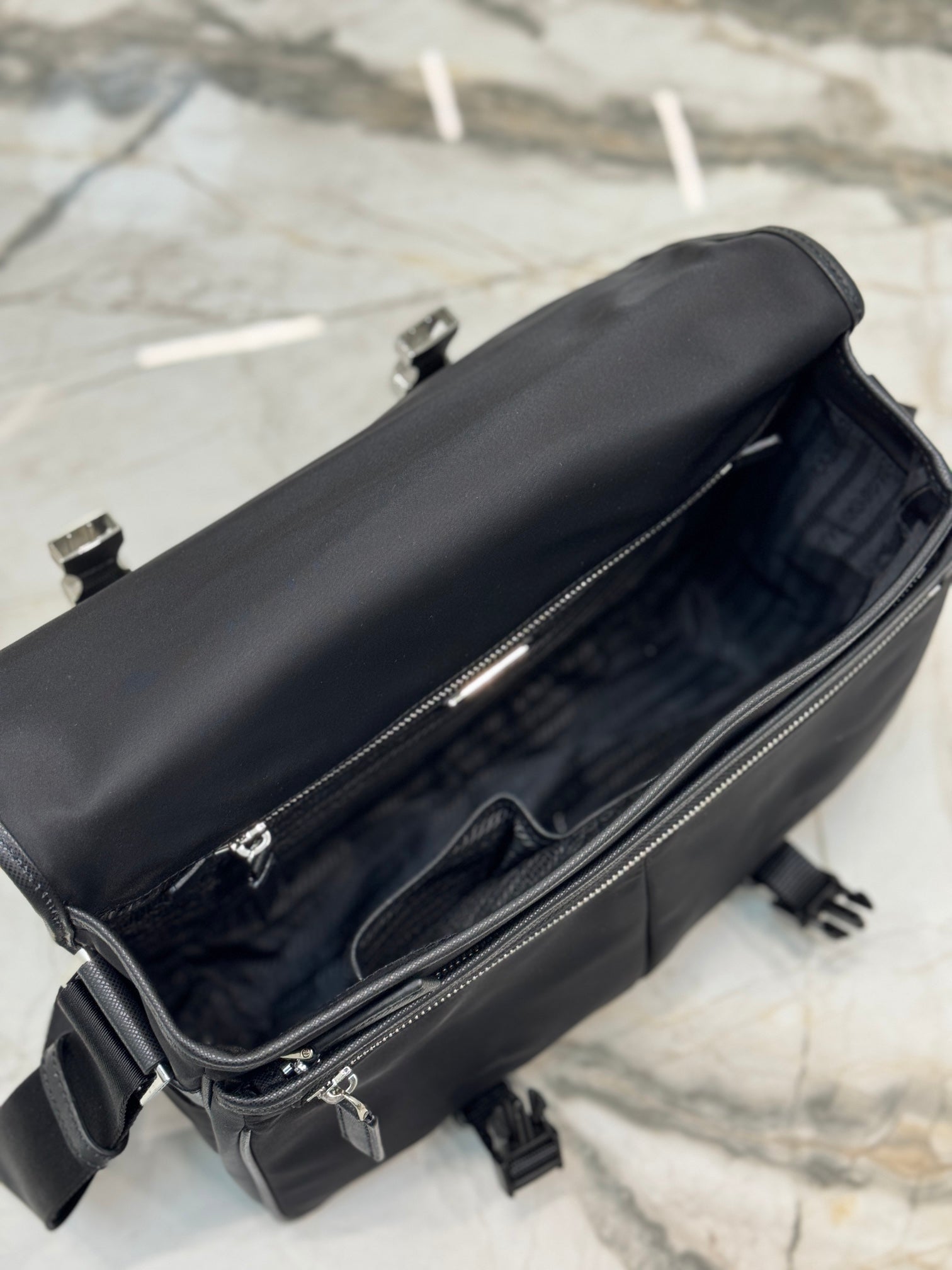 ＰＲＤＡ RE-NYLON AND SAFFIANO LEATHER SHOULDER BAG