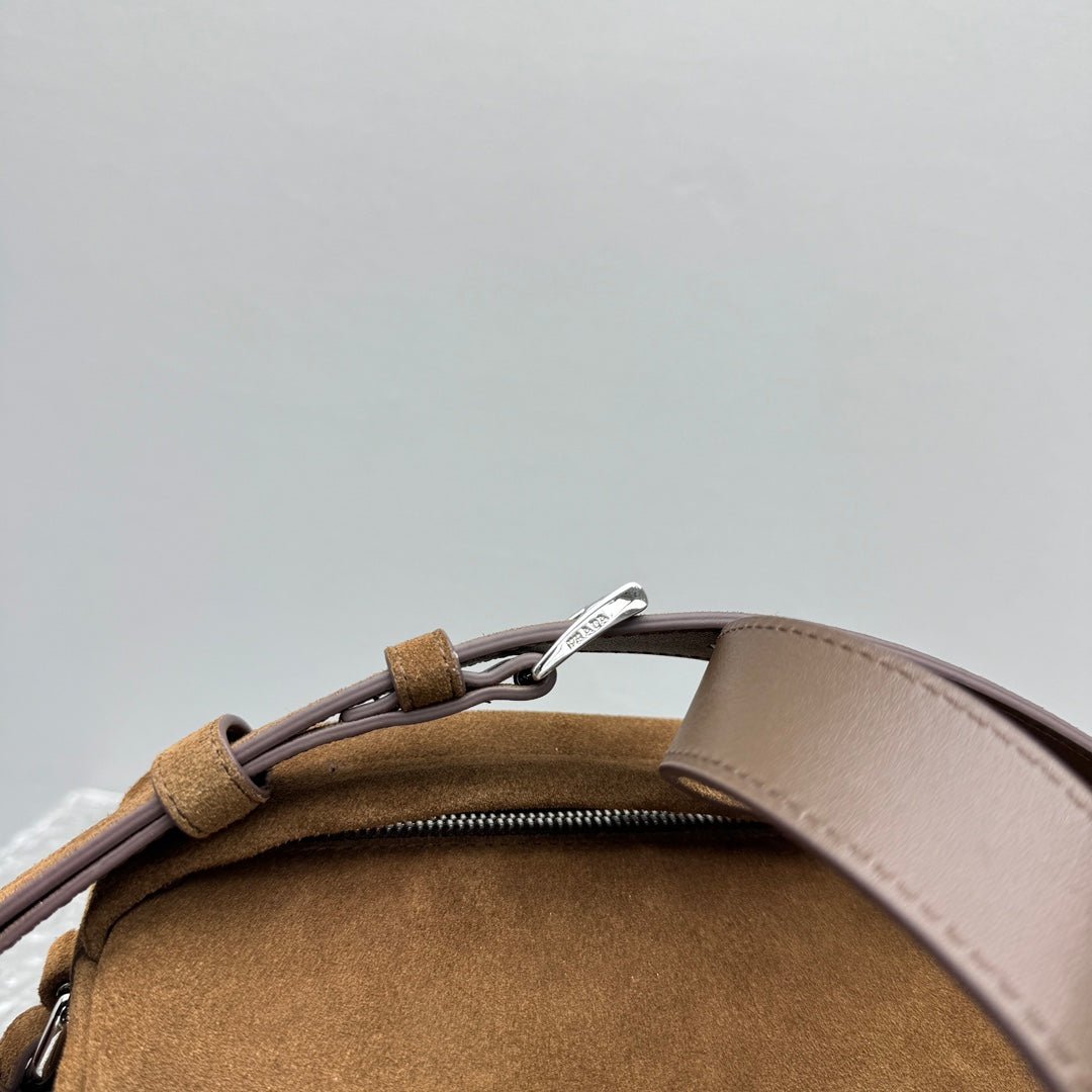 ＰＲＤＡ SUEDE LEATHER SHOULDER BAG COFFEE