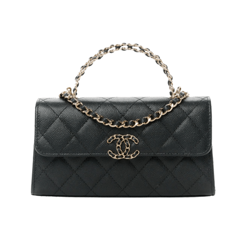 ＣＨＮＥＬCLUTCH WITH CHAIN BLACK