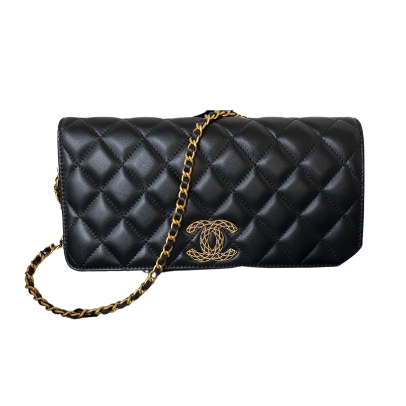 ＣＨＮＥＬCLASSIC WALLET ON CHAIN BLACK