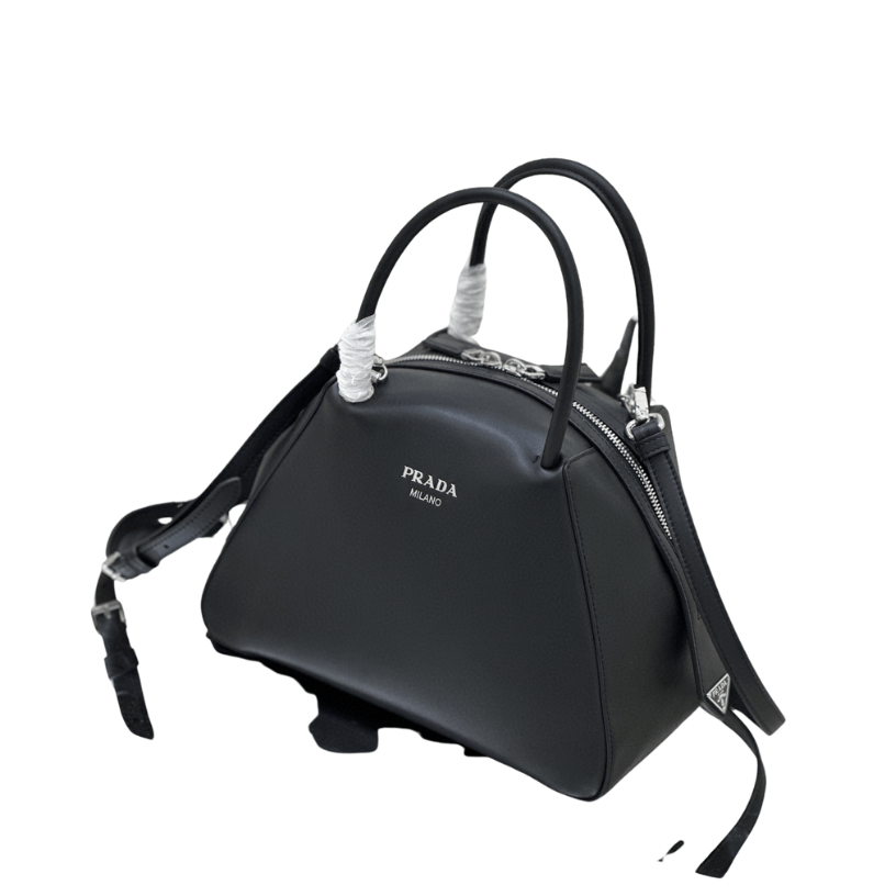 ＰＲＤＡ SUPERNOVA MEDIUM LEATHER TOP HANDLE BAG BLACK