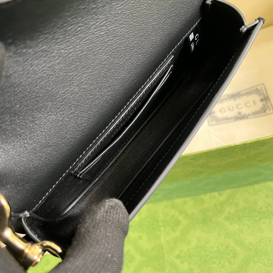 ＧＣＣＩBLONDIE LEATHER SHOULDER BAG BLACK