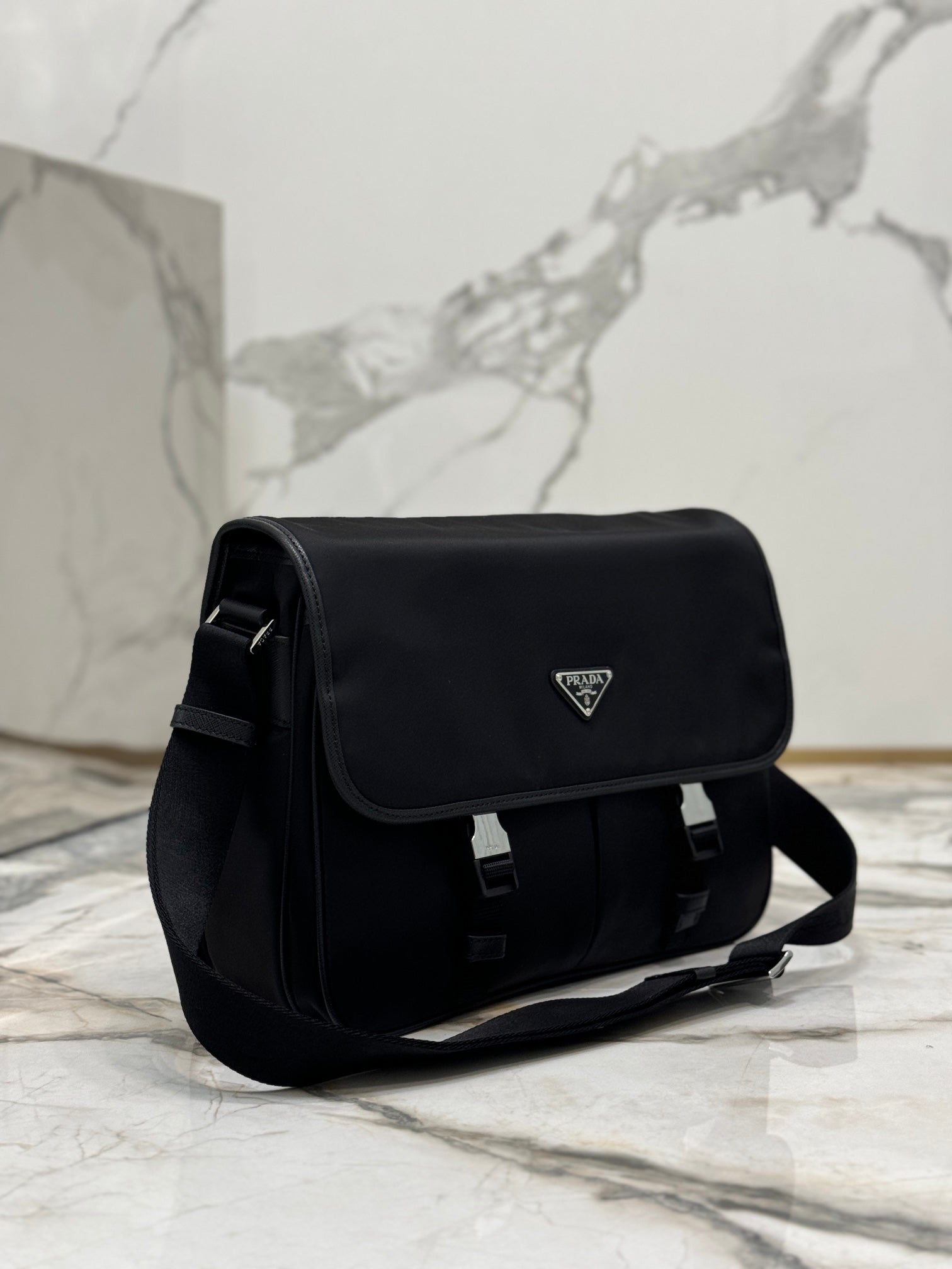 ＰＲＤＡ RE-NYLON AND SAFFIANO LEATHER SHOULDER BAG