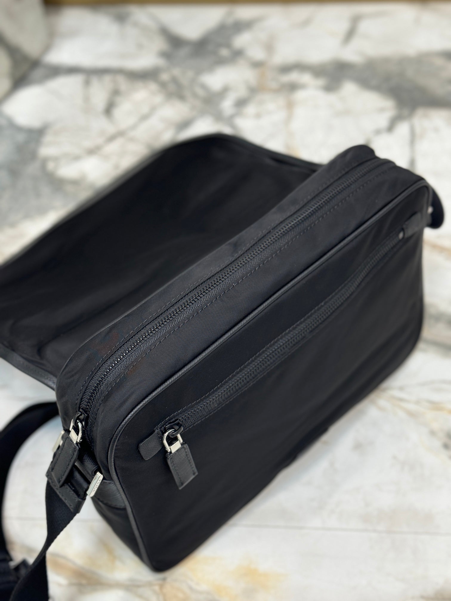 ＰＲＤＡ RE-NYLON AND SAFFIANO LEATHER SHOULDER BAG