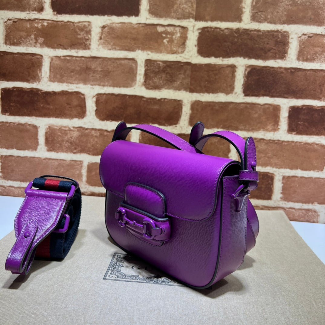 ＧＣＣＩHORSEBIT 1955 SHOULDER SMALL BAG VIVID VIOLET