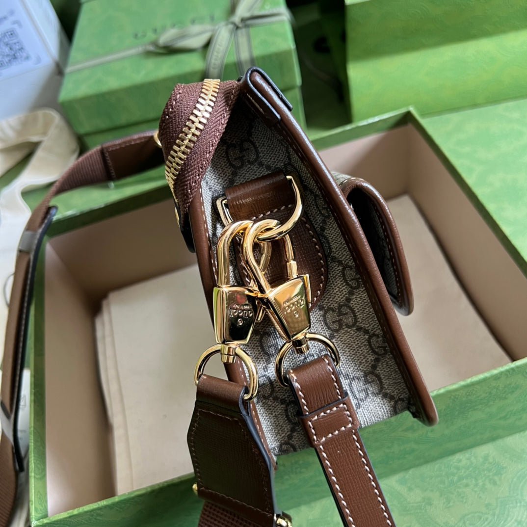 ＧＣＣＩRETRO GG SUPREME MESSENGER BAG BEGIE-EBONY