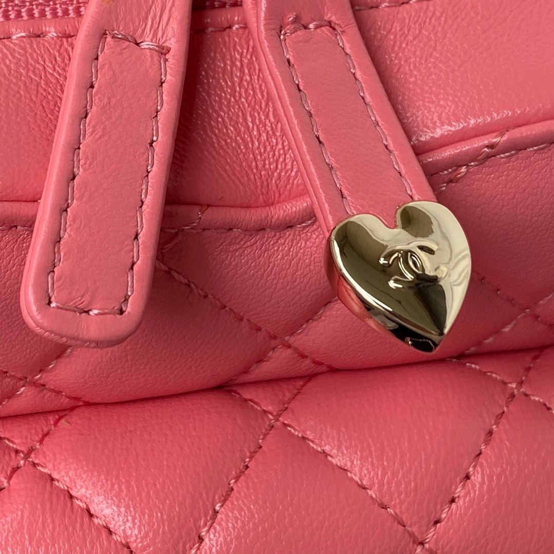 ＣＨＮＥＬHEART BAG CORAL PINK