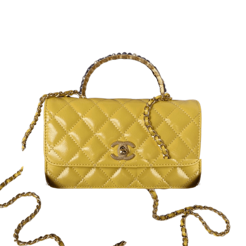ＣＨＮＥＬCHAIN CLUTCH BAG YELLOW