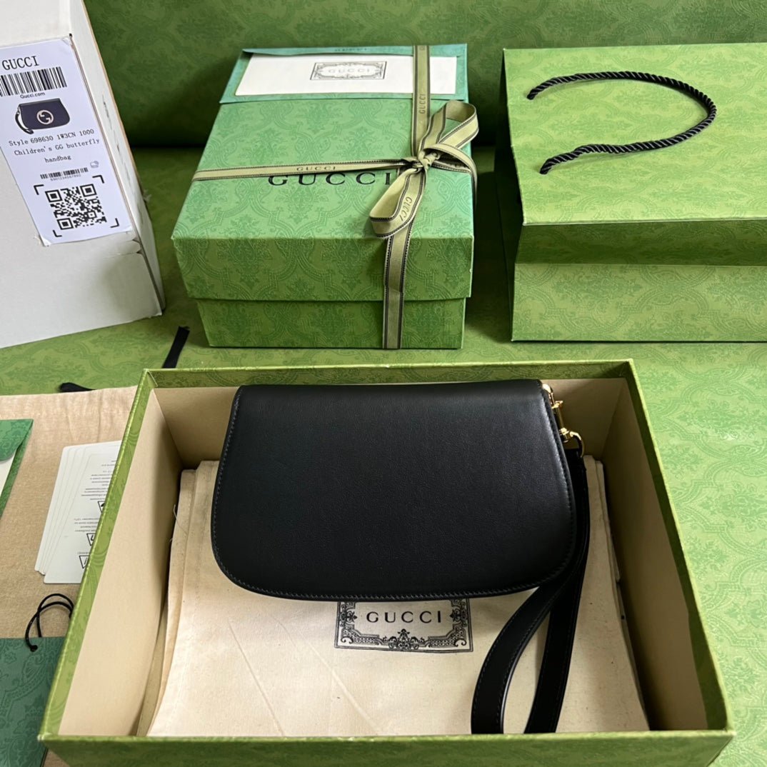 ＧＣＣＩBLONDIE LEATHER SHOULDER BAG BLACK