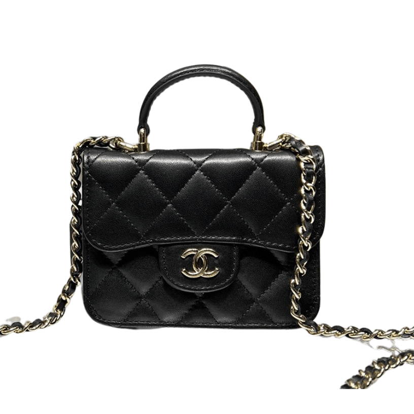 ＣＨＮＥＬFLAP COIN PURSE WITH CHAIN BLACK