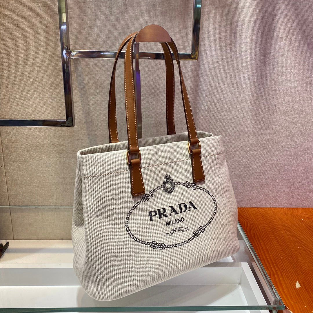 ＰＲＤＡ LINEN BLEND TOTE BAG