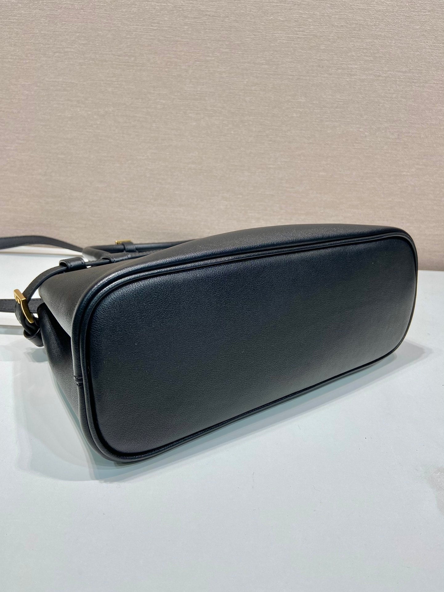 ＰＲＤＡ BUCKLE SMALL LEATHER HANDBAG WITH DOUBLE BELT BLACK