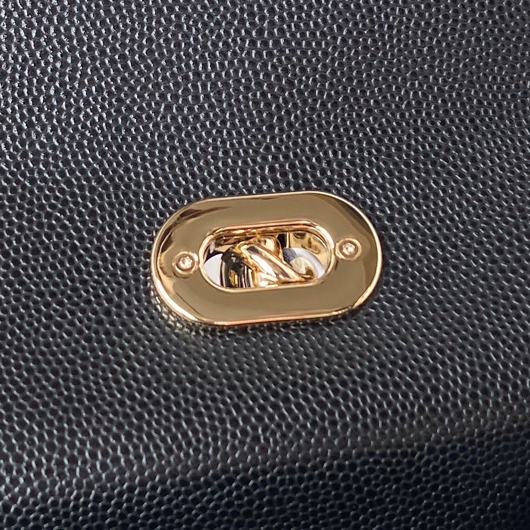 ＣＨＮＥＬTOP HANDLE FLAP BAG BLACK