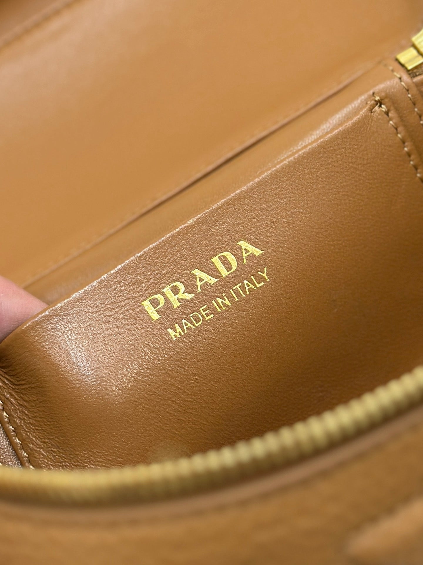 ＰＲＤＡ LEATHER MINI BAG COGNAC