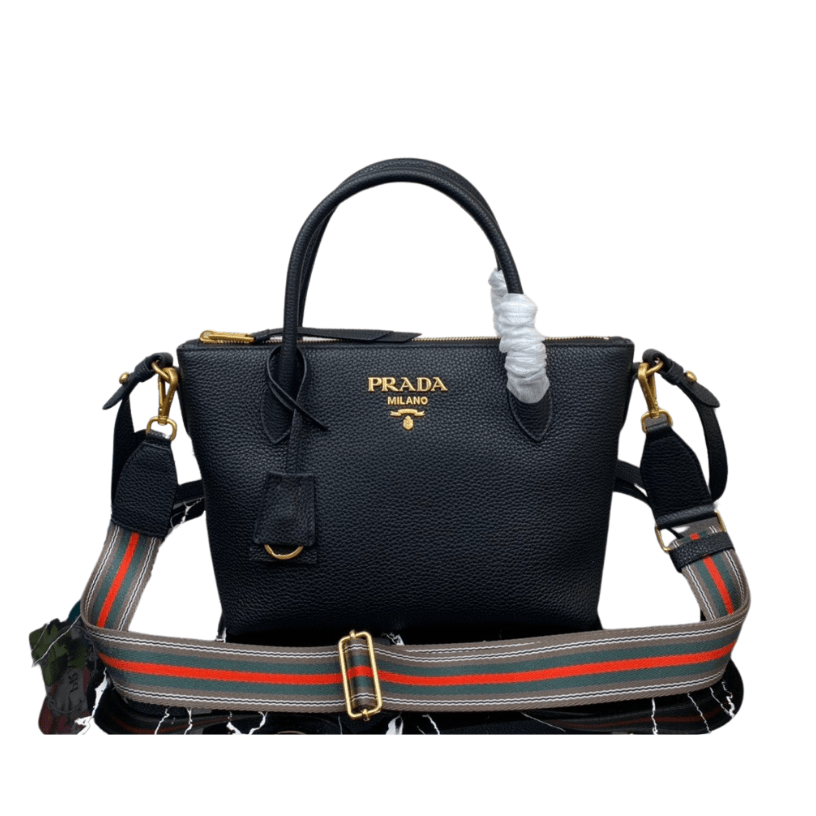 ＰＲＤＡ DAINO LEATHER TOTE BAG BLACK